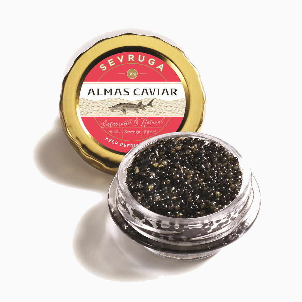 Caviartz 알마스캐비아 철갑상어알 캐비어 세브루가 30g